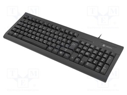 Keyboard; black; USB A; HR layout,wired; Len: 1.5m; No.of butt: 105