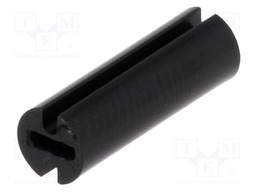 Spacer sleeve; LED; Øout: 4.5mm; ØLED: 3mm; L: 13.5mm; black; UL94V-2