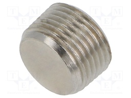 Accessories: screw plug; R 3/8" external; nickel plated brass