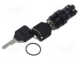Switch: key switch; Stabl.pos: 2; Switch.method: ON-ON; Ø16mm; PA66