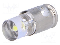 LED lamp; white; S5,7s; 28VDC; No.of diodes: 1; 8mA; Bulb: T1 3/4