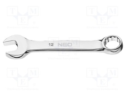 Wrench; combination spanner; 12mm; Chrom-vanadium steel; L: 102mm