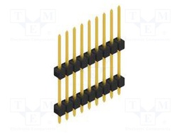 Connector: pin strips; pin header; male; PIN: 9; 2.54mm; THT; 1x9