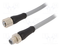 Cable: for sensors/automation; PIN: 5; M12-M12; L code-Power; plug