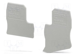 End piece; L: 36.5mm; H: 72mm; Body: grey