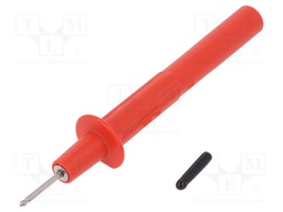 Test probe; 10A; red; Tip diameter: 2mm; Socket size: 4mm