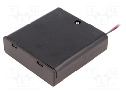 Holder; Leads: cables; Size: AA,R6; Batt.no: 4; Colour: black; 150mm