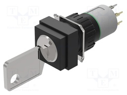 Switch: rotary with key; 16mm; Stabl.pos: 1; NO x2; Pos: 2; 51