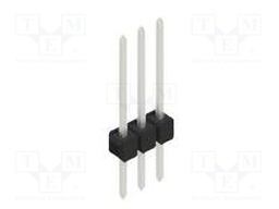 Connector: pin strips; pin header; male; PIN: 3; 2.54mm; THT; 1x3