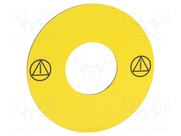 Warning plate; 16mm; Harmony XB6