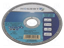 Cutting wheel; Ø: 125mm; Øhole: 22.23mm; Disc thick: 1mm; corundum