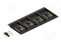 Connector: pin strips; pin header; male; PIN: 6; 2.54mm; SMT; 1x6