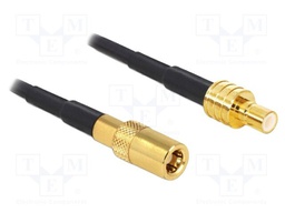 Cable; 5m; SMB male,SMB female; black; Øcable: 2.7mm; 50Ω
