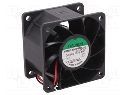 Fan: DC; axial; 24VDC; 60x60x38mm; 70.5m3/h; 47dBA; ball bearing