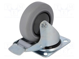 Transport wheel; Ø: 100mm; W: 32mm; H: 128mm; torsional with lock
