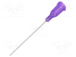 Needle: steel; 1.5"; Size: 21; straight; 0.51mm; Body: purple