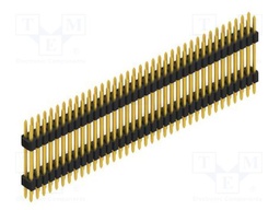 Connector: pin strips; pin header; male; PIN: 72; 1.27mm; THT; 2x36