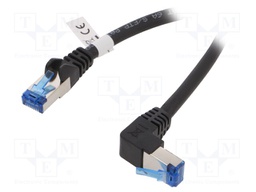 Patch cord; S/FTP; 6a; stranded; Cu; LSZH; black; 3m; 27AWG; -20÷65°C