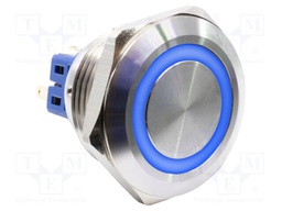 Switch: vandal resistant; SPST-NO + SPST-NC; 2A/48VDC; IP65; blue