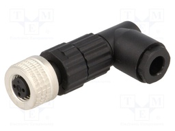 Connector: M8; female; PIN: 3; angled 90°; for cable; plug; E; 4A