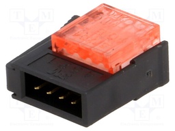 Wire-wire/PCB; plug; male; PIN: 4; 2mm; IDC; for cable; Mini-Clamp