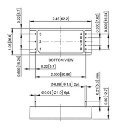 Converter: DC/DC; 100W; Uin: 48VDC; Uout: 5VDC; Iout: 20A; 1/8 Brick