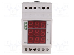 Ammeter; digital,mounting; 0÷20A; Meas.accur: ±1%; 3-digit LED