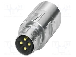 Connector: M17; plug; M17 PRO; PIN: 4; 630V; 25A; IP67; 3+PE; crimped