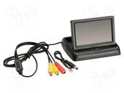 TFT display; 480x272; black; 12VDC; 4.3"; Car brand: universal