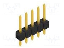 Connector: pin strips; pin header; male; PIN: 5; 2.54mm; THT; 1x5