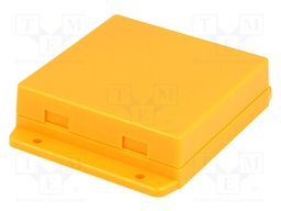 Enclosure: multipurpose; X: 80.6mm; Y: 80mm; Z: 23.5mm; ABS; orange
