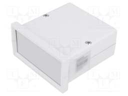 Enclosure: panel; X: 72mm; Y: 72mm; Z: 36mm; ABS; grey; screwed