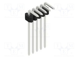 Connector: pin strips; pin header; male; PIN: 5; 1.27mm; THT; 1x5