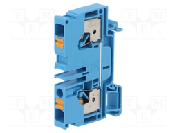 Splice terminal: rail; 6mm2; ways: 1; terminals: 2; blue; wemid; TS35