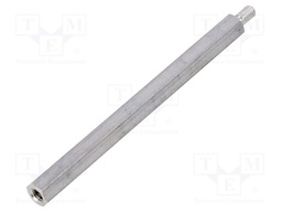 Screwed spacer sleeve; Int.thread: M4; 85mm; Ext.thread: M4