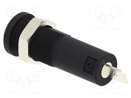 Connector: 4mm banana; socket; 10A; black; faston terminal