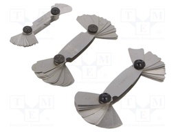 Radius gauges; Range: 1÷25