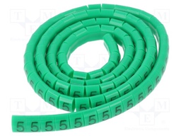 Markers for cables and wires; Label symbol: 5; 1.1÷2.5mm; H: 3mm