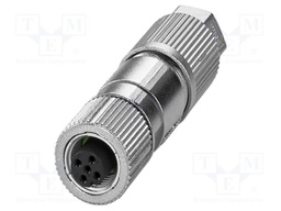 Connector: M12; plug; PIN: 4; 48V; straight; IP65; IDC; Contacts: CuSn