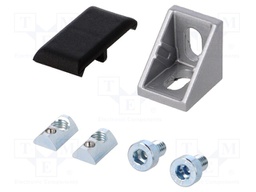 Angle bracket; for profiles; Width of the groove: 5mm