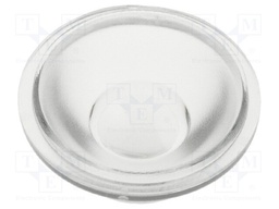 LED lens; round; colourless; 45°