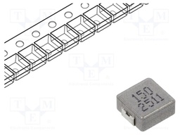 Inductor: wire; SMD; 15uH; ±20%; 7.1x6.6x2.8mm