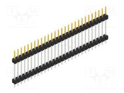 Connector: pin strips; pin header; male; PIN: 28; 2.54mm; THT; 1x28