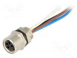 Connector: M8; female; PIN: 4; with leads; socket; Nano-Change; 3A