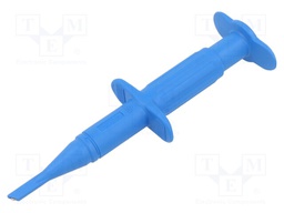 Clip-on probe; hook type; 3A; blue; 1kV; 4mm; Overall len: 122mm