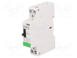 Contactor: 2-pole installation; NO x2; 24VAC; 24VDC; 20A; DIN