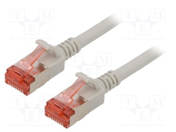 Patch cord; U/FTP; 6; stranded; Cu; LSZH; grey; 7m; 28AWG; shielded