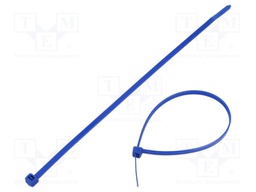 Cable tie; with metal; L: 250mm; W: 4.6mm; polyamide; 215N; blue