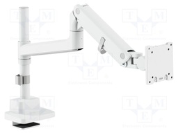 Holder; table edge; 27kg; 57"; white; Arm len: 653mm; monitor x1