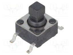 TACTILE SW, SPST, 0.05A, 12VDC, SOLDER